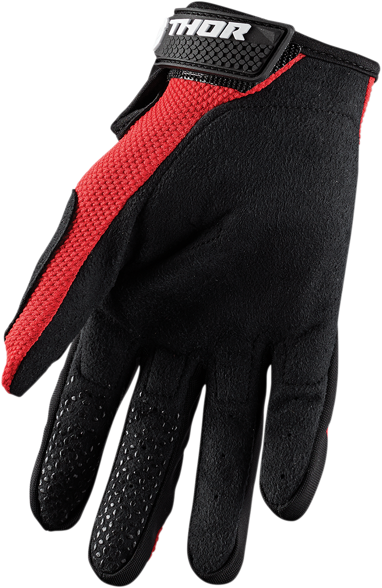 THOR Sector Gloves - Red/Black - Large 3330-5874