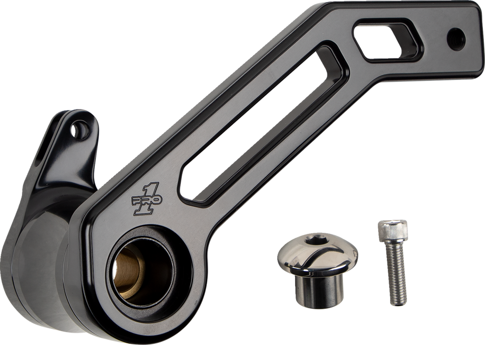 PRO-ONE PERF.MFG. Touring T-Rex Shorty Brake Arm - Black - '08-'13 FL 500772B