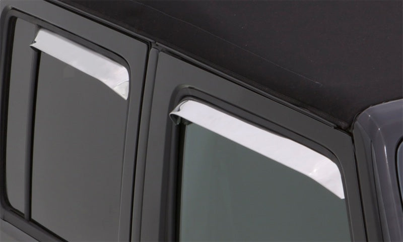 AVS 87-98 Ford F-250 Super Duty Ventshade Front & Rear Window Deflectors 4pc - Stainless 14075