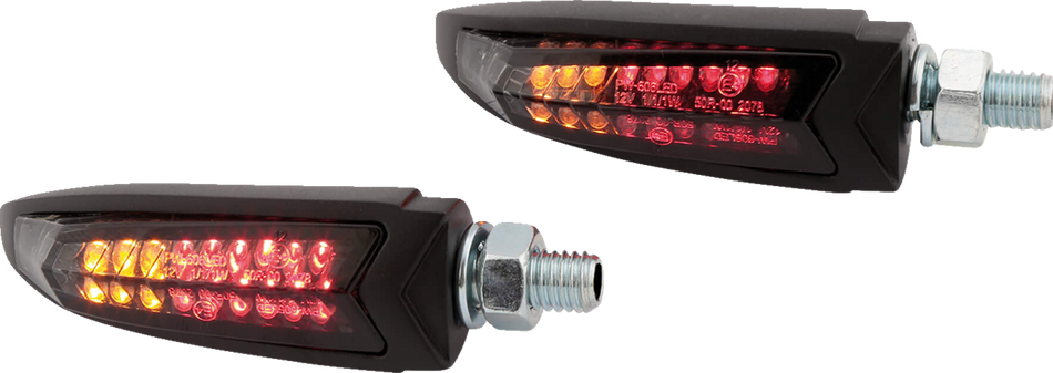 HIGHSIDER Arc Turn Signal - Rear - Black 254-260