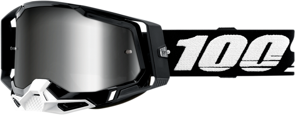 100% Racecraft 2 Goggles - Black - Silver Mirror 50010-00001