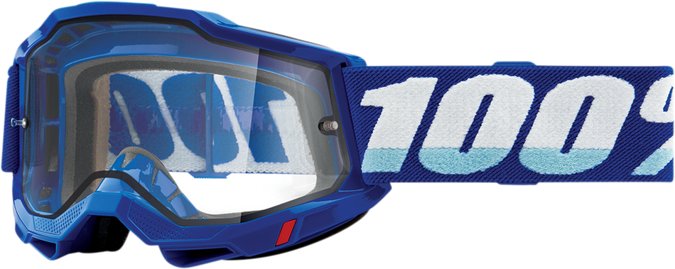 100% Accuri 2 Enduro Goggles - Blue - Clear 50015-00002