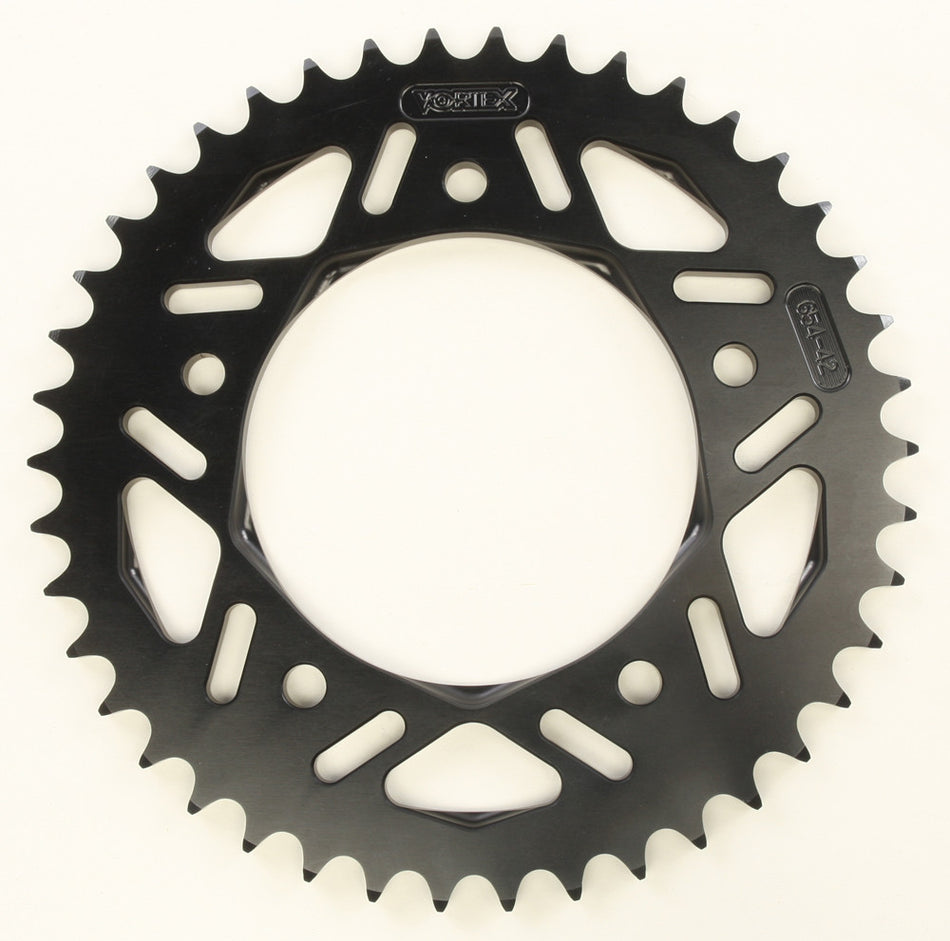 VORTEX Rear F5 Sprocket Aluminum 42t-525 Blk Hc Yam 654K-42