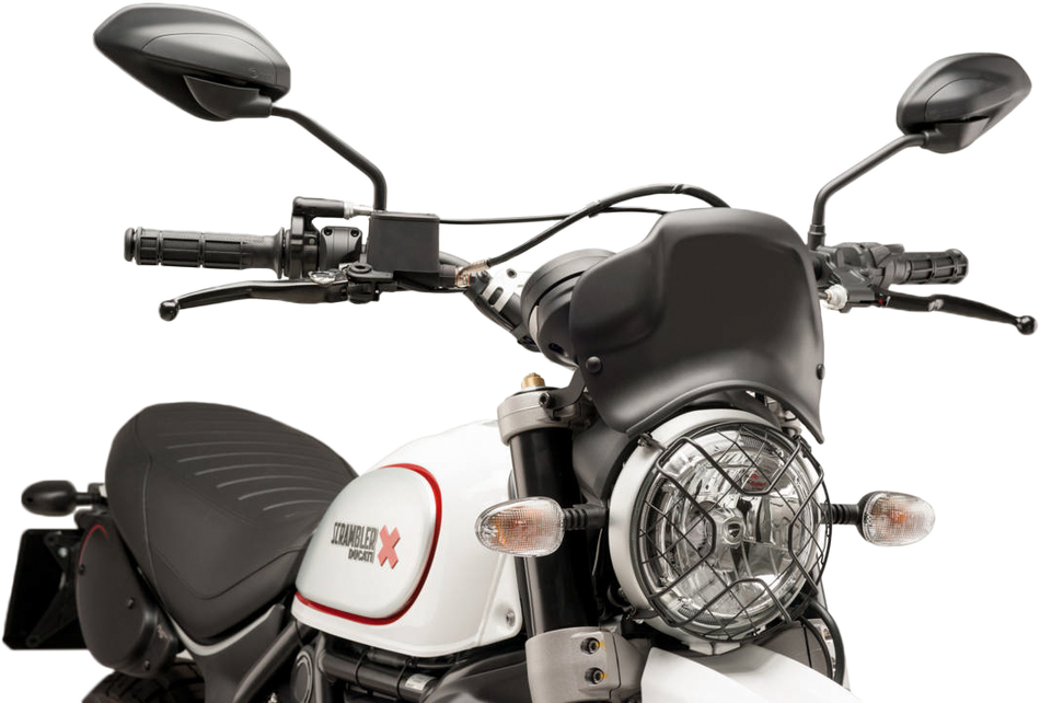 PUIG Front Plate Matte Black Duc Scrambler Desert Sled 9522J