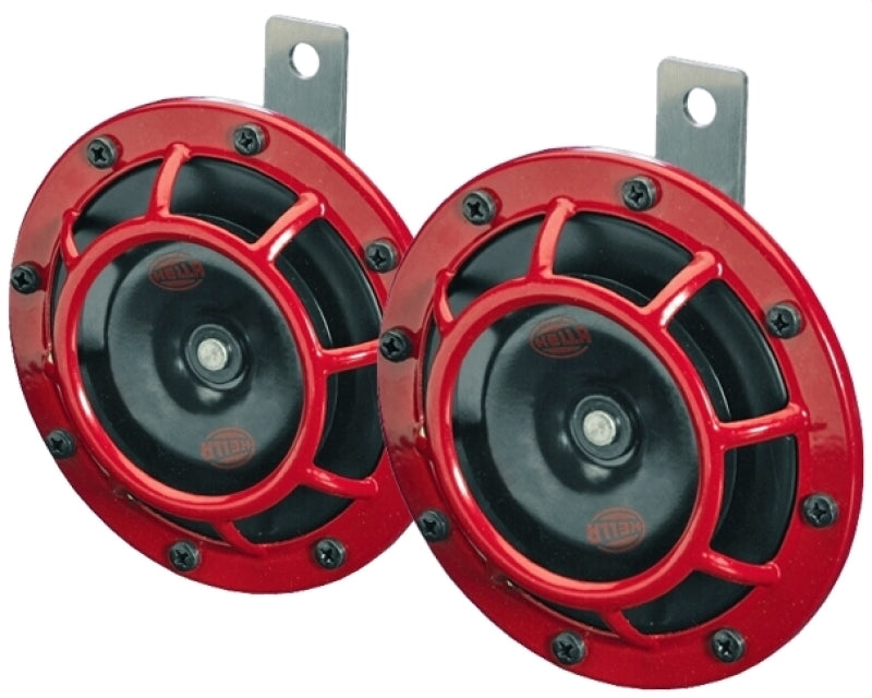 Hella Supertone Horn Kit 12V 300/500HZ Red (003399803 = 003399801) LA003399801