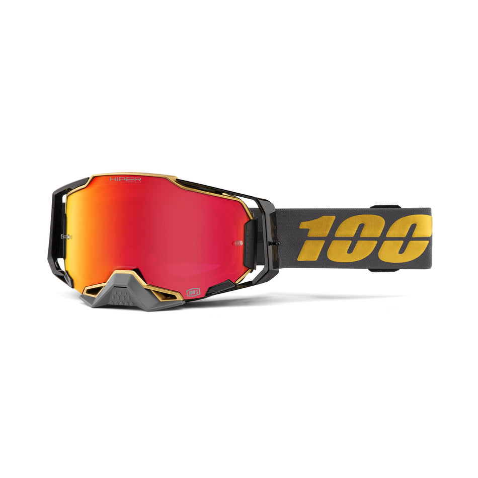 100% Armega Hiper Goggle Falcon 5 Mirror Red Lens 50003-00001