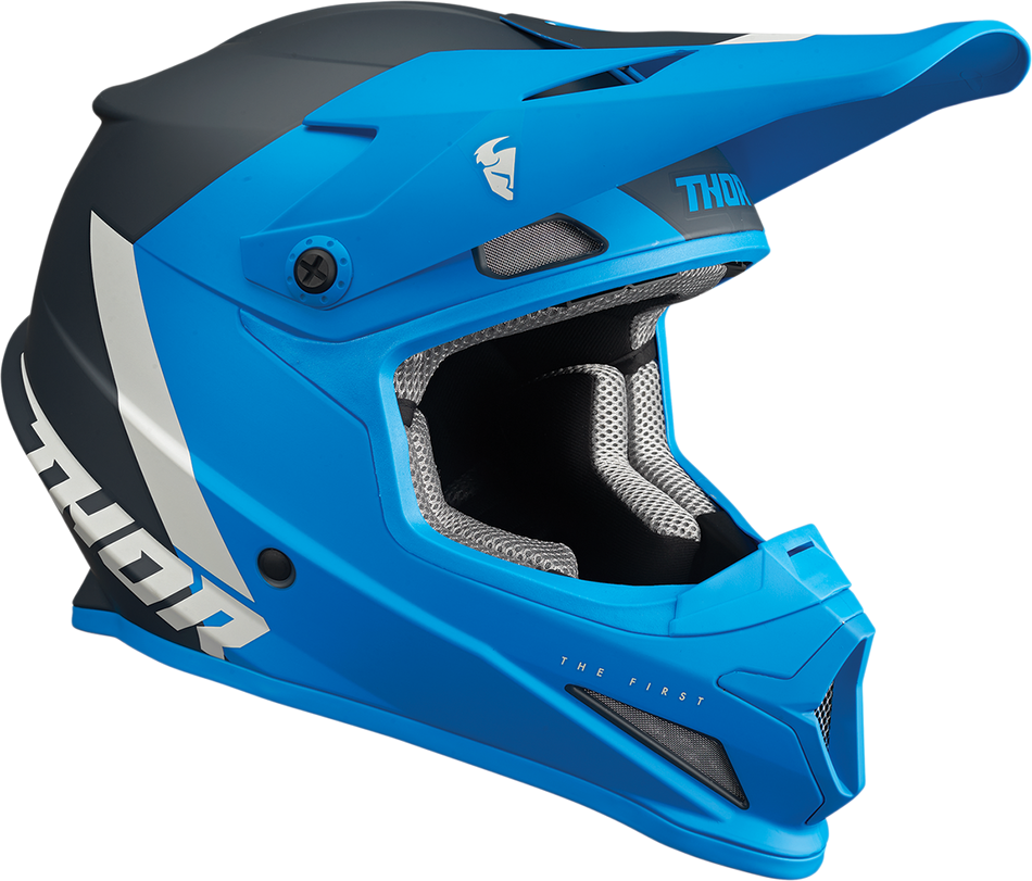 THOR Sector Helmet - Chev - Blue/Light Gray - Large 0110-7331