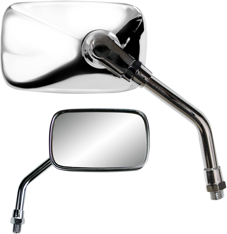 Parts Unlimited Mini Rectangular Mirror - Chrome 17055