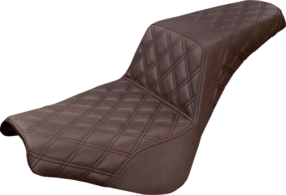 Asiento elevador SADDLEMEN - Costura de celosía completa - Marrón 818-30-175BR 