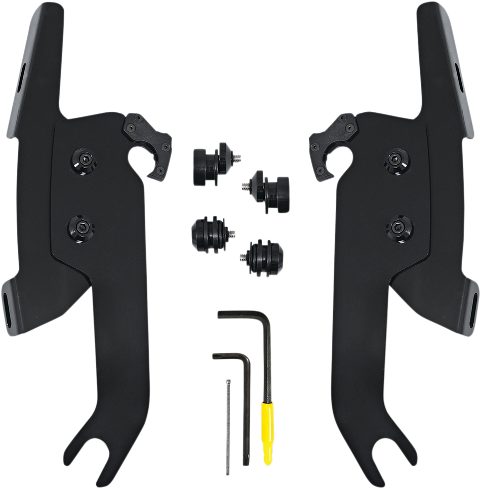 MEMPHIS SHADES Fats/Slim Windshield Trigger Lock Complete Mount Kit - Black - FLSL MEB2051