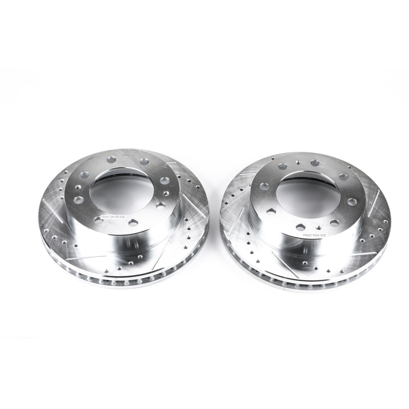 Power Stop 02-04 Chevrolet Avalanche 2500 Front Evolution Drilled & Slotted Rotors - Pair AR8655XPR