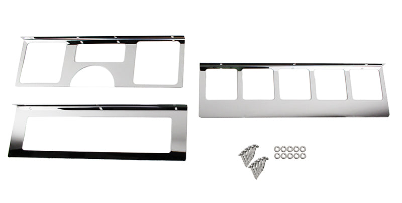 Kentrol 87-95 Jeep Wrangler YJ Dash Overlay Set (3 pieces) - Polished Silver 30519