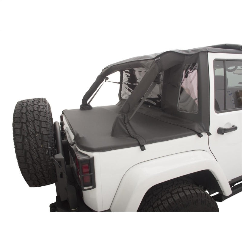 Rampage 2007-2018 Jeep Wrangler(JK) Unlimited 4-Door Trailview Tonneau Top - Black Diamond 990135