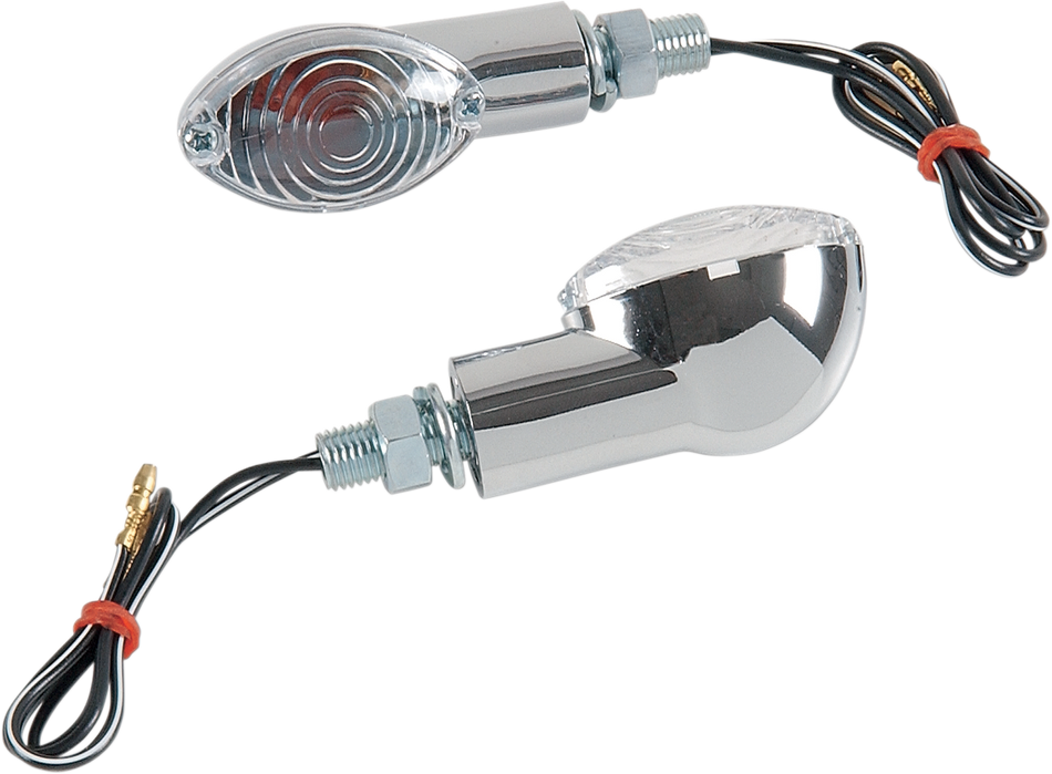 K&S TECHNOLOGIES Ultra Mini Marker Lights - Chrome/Clear 25-8356