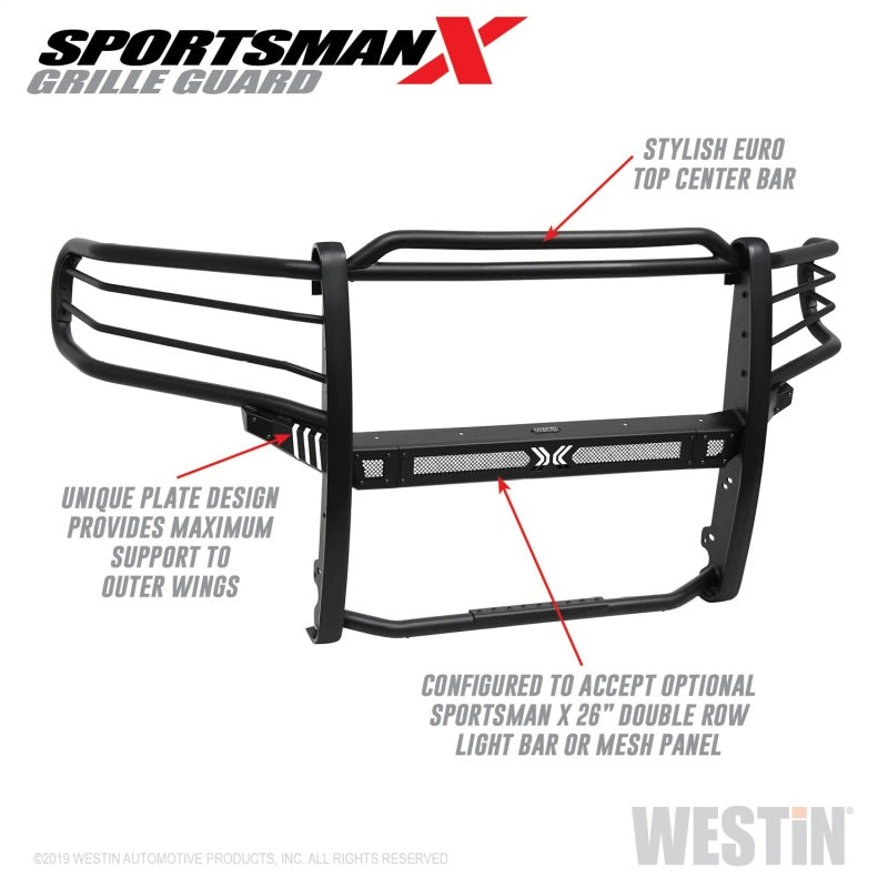 Westin 19-21 Ram 1500 Sportsman X Grille Guard - Textured Black (Excluding Classic & Rebel) 40-33975