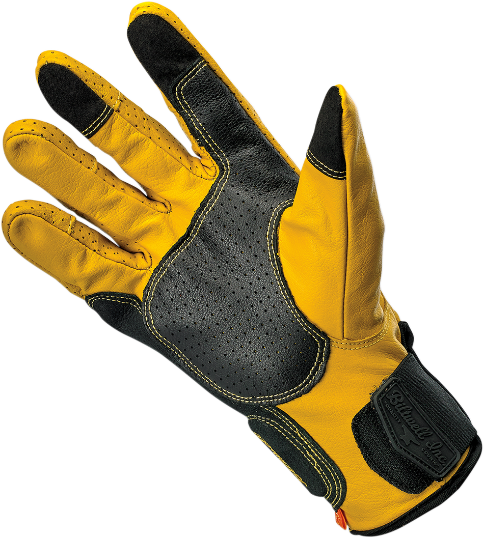 BILTWELL Borrego Gloves - Gold/Black - Large 1506-0701-304