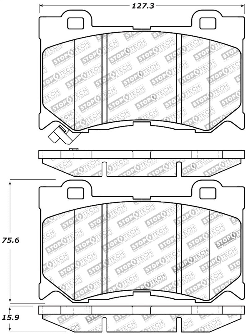 StopTech Performance 09-13 Infiniti FX35/FX37/FX45/FX50/08-13 G37 / 09-12 370Z Front Brake Pads 309.1346