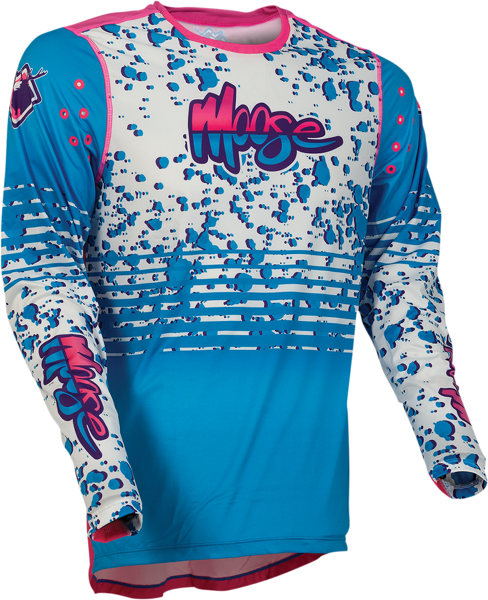 Camiseta MOOSE RACING Agroid - Azul/Rosa/Blanco - Mediano 2910-6387 