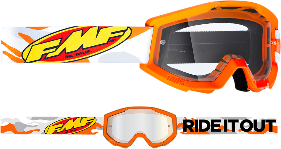 FMF Youth PowerCore Goggles - Assault - Gray - Clear F-50054-00001 2601-3020