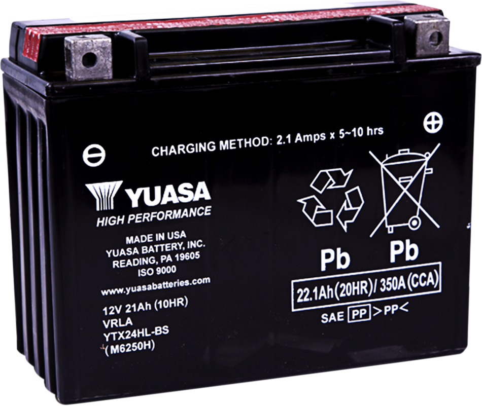 YUASA AGM Battery - YTX24HL YUAM7250H