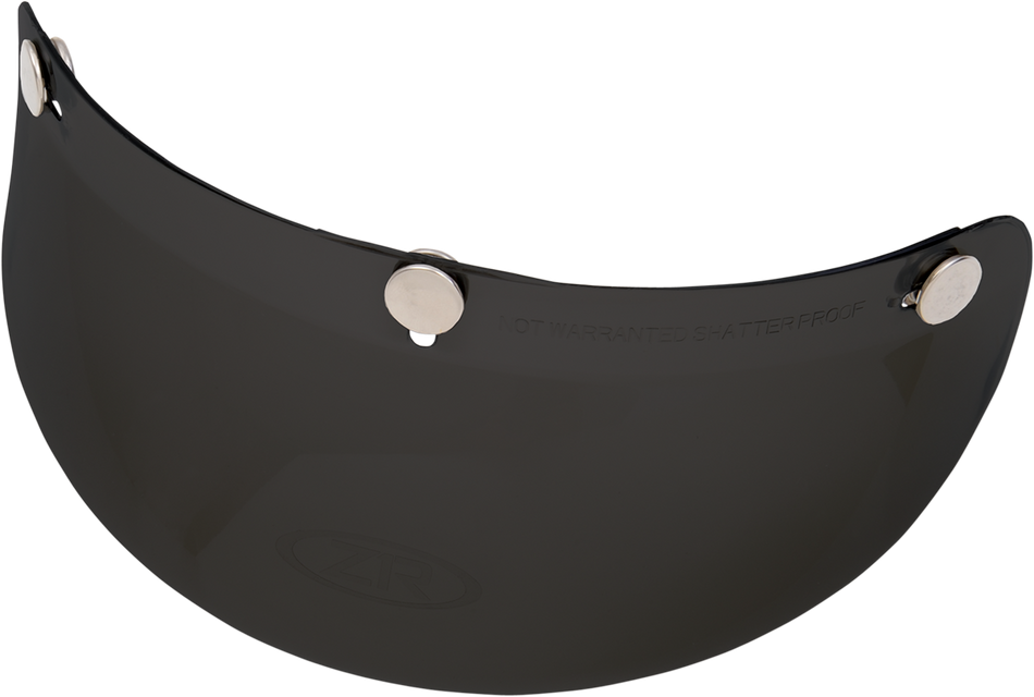 Z1R 3-Snap Bubble Visor - Black 0132-0558