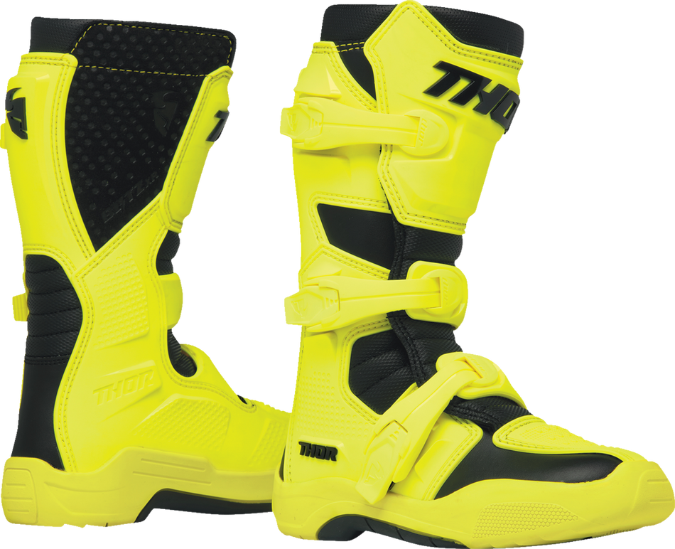 THOR Youth Blitz XR Boots - Acid/Black - Size 2 3411-0760