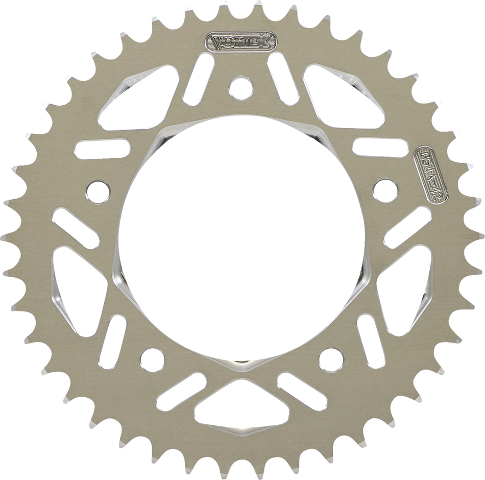 VORTEX Aluminum Sprocket - Silver - Rear - 42 Tooth 654A-42