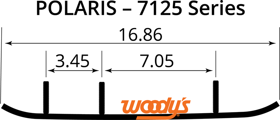 WOODY'S Extender Trail III Flat-Top Runner EPI3-7125