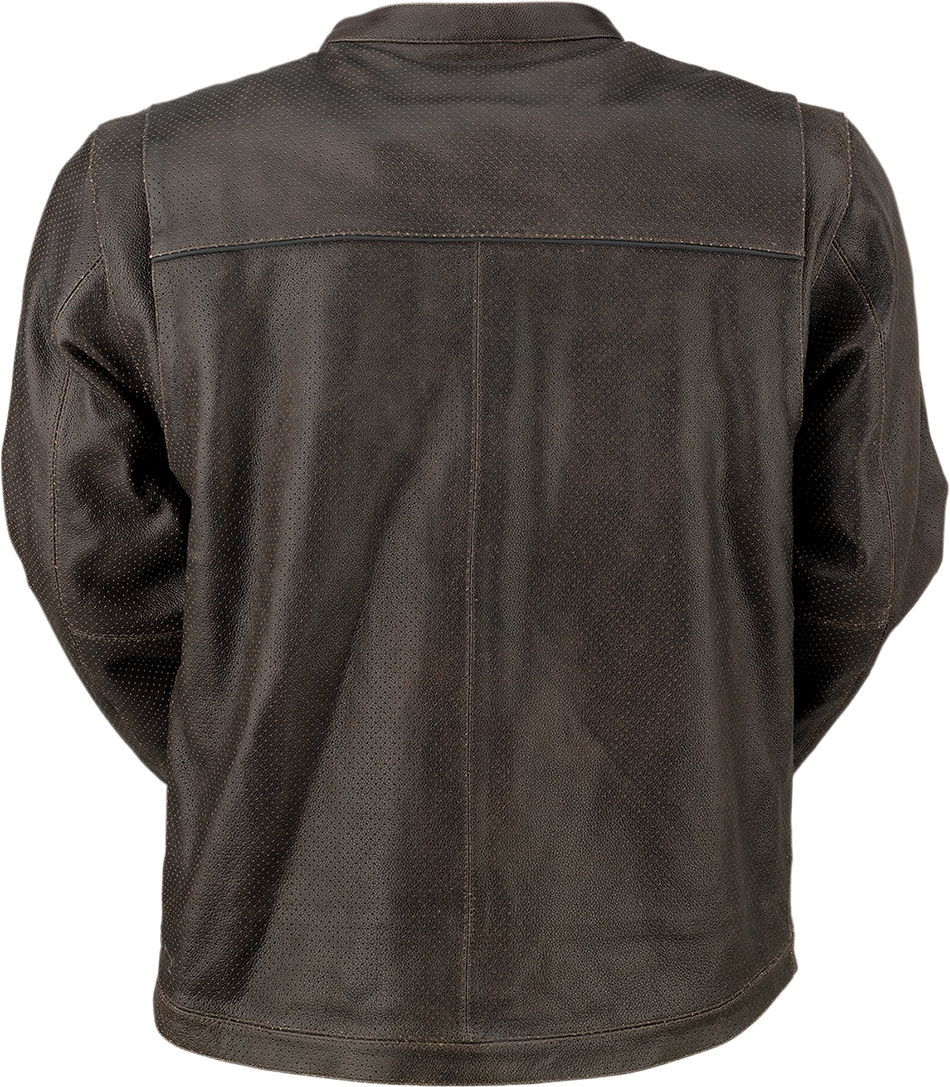 Chaqueta de cuero perforada Z1R Munition - Marrón - Grande 2810-3806 