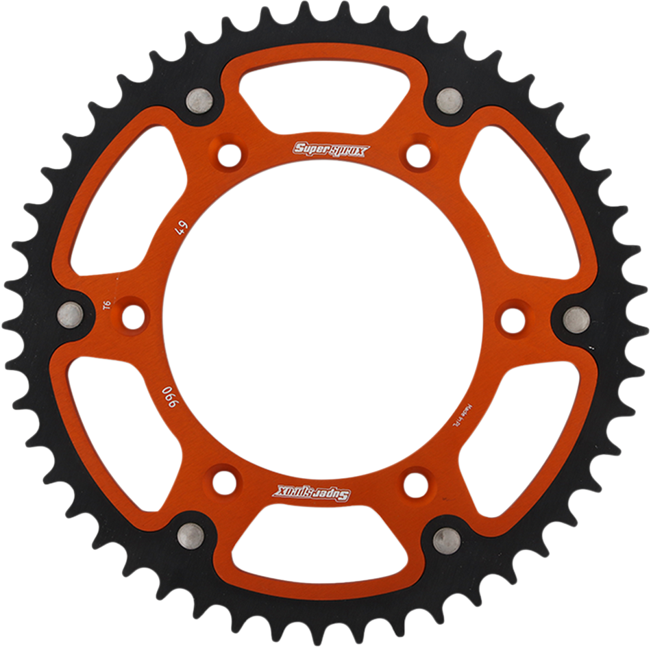 SUPERSPROX Stealth Rear Sprocket - 49 Tooth - Orange - Husaberg/Husqvarna/KTM RST-990-49-ORG