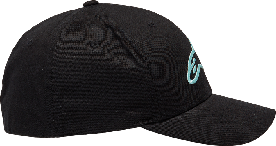 ALPINESTARS Ageless Curve Hat - Black/Light Aqua - L/XL 1017810101177LX