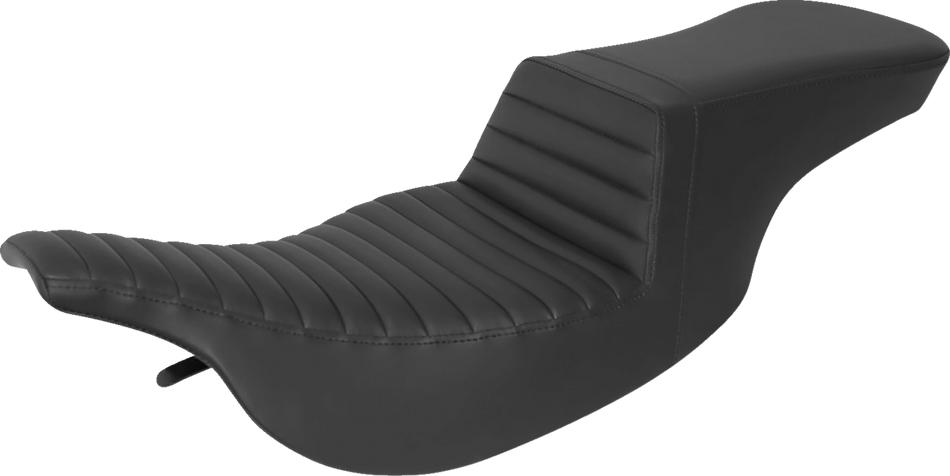 SADDLEMEN Step-Up Seat - Front Tuck-n-Roll - Black - FLH 897-07-191