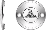 FIGURATI DESIGNS Timing Cover - 2 Hole - Don't Tread on Me - Stainless Steel FD40-TC-2H-SS
