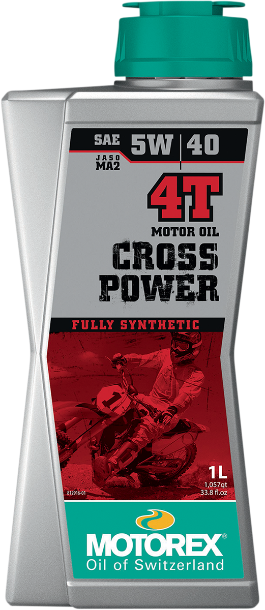 Aceite de motor MOTOREX Cross Power sintético 4T - 5W-40 - 1L 198469 