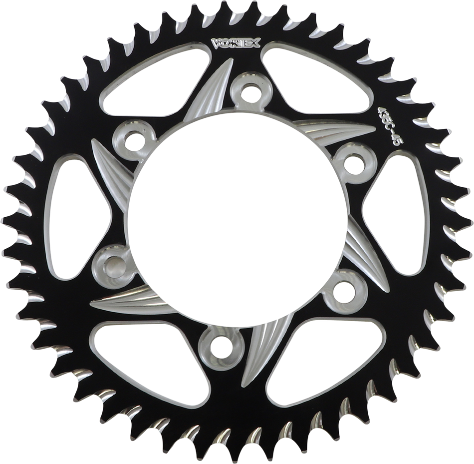 VORTEX CAT5 Sprocket - Black - 45 Tooth ACTUALLY 520 PITCH 435CZK-45