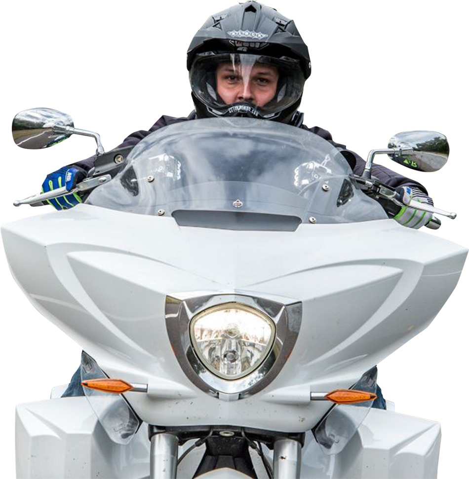 KLOCK WERKS Flare™ Windshield - 11" - Clear - Victory KWW-06-0542