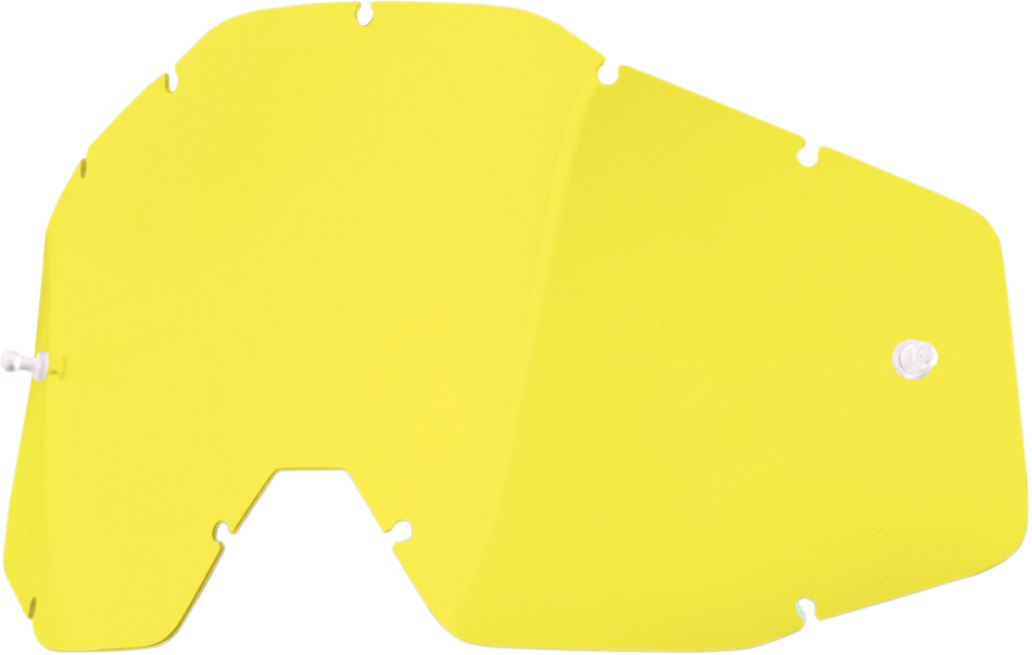 100% Accuri/Strata/Racecraft Lens - Yellow 51001-004-02