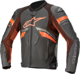 Chaqueta de cuero ALPINESTARS GP Plus R v3 Rideknit - Negro/Rojo Fluo - US 44 / EU 54 3100321-1030-54 
