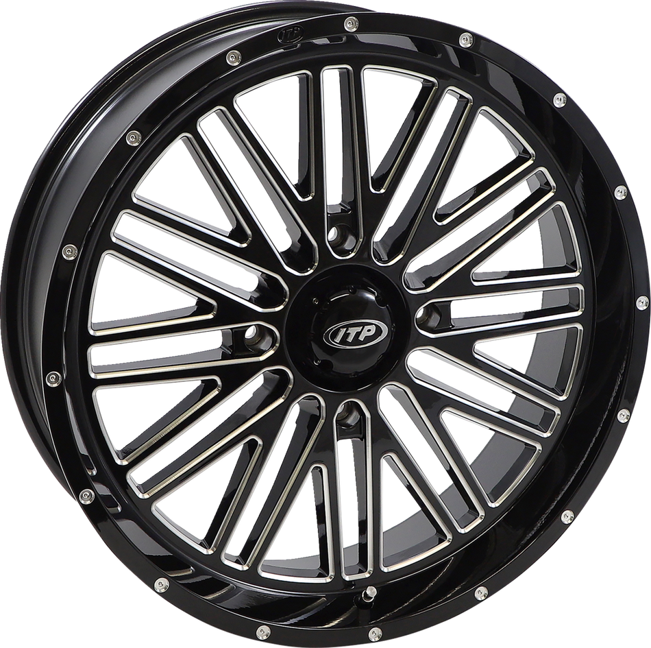 ITP Wheel - Momentum - Front/Rear - Black/Milled - 22x6.5 - 4/137 - 4+2.5 (+10 mm) 2222784731B