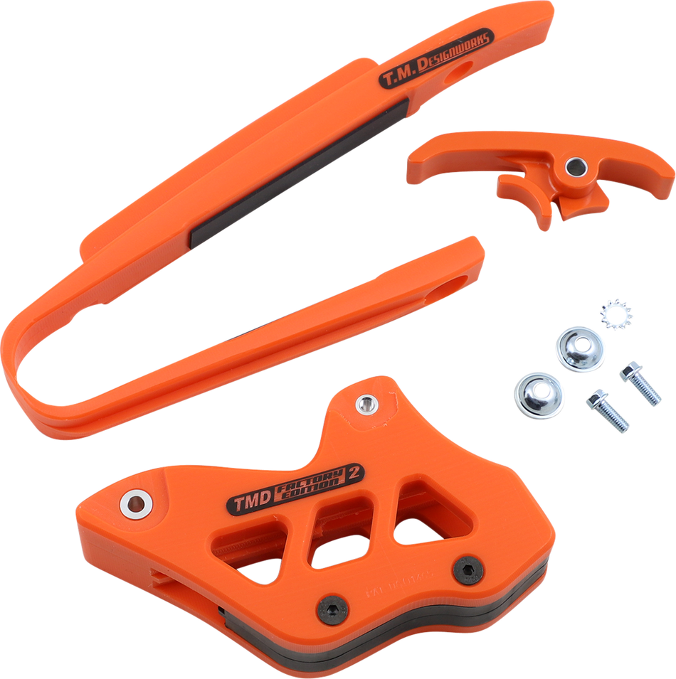 TM DESIGNWORKS Guía/deslizador de cadena - KTM/Husaberg - Naranja KTM-225-OR 