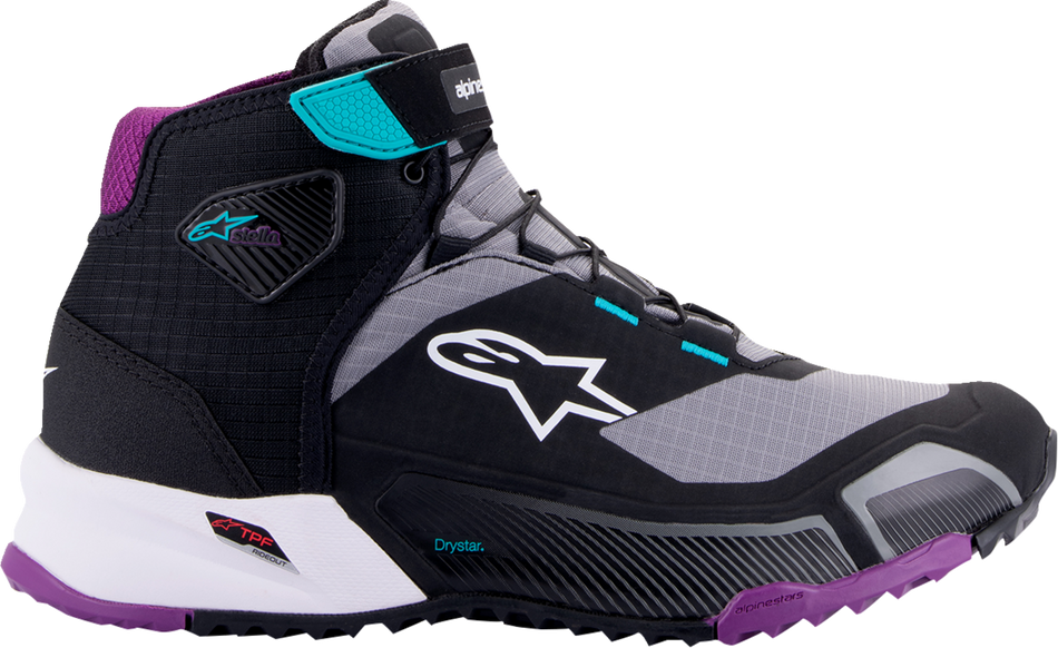 ALPINESTARS Stella CR-X Drystar® Shoes - Black/Gray/Teal/Purple - US 11.5 26115231370115