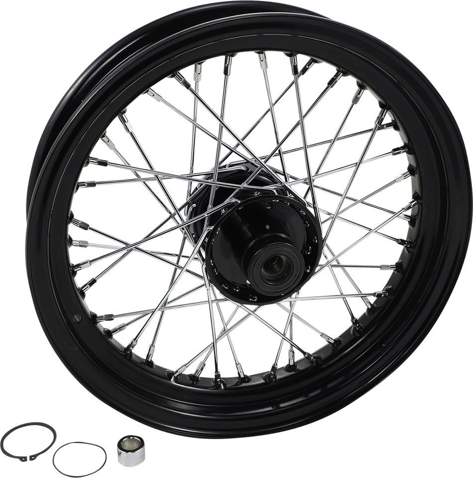 DRAG SPECIALTIES Front Wheel - Single Disc/No ABS - Black - 16"x3.00" - '86-'96 FLST 74287NB