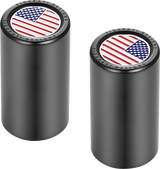 FIGURATI DESIGNS Docking Hardware Covers - American Flag - Long - Black FD21-DC-2545-BK