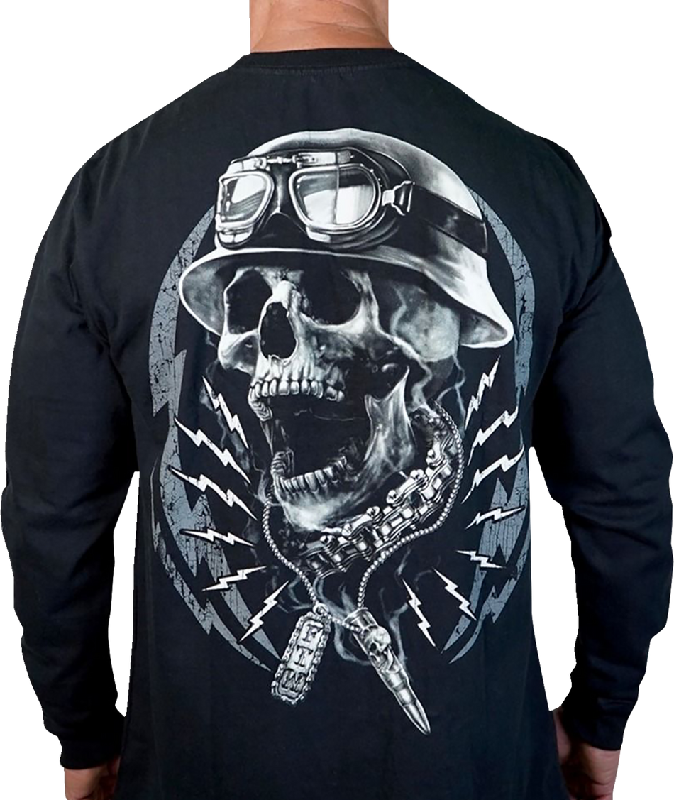 LETHAL THREAT Flash and Bones Long-Sleeve T-Shirt - Black - 3XL LS20889XXXL