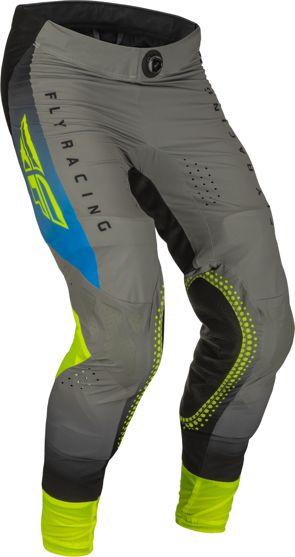 FLY RACING Youth Lite Pants Grey/Blue/Hi-Vis Sz 26 376-73226