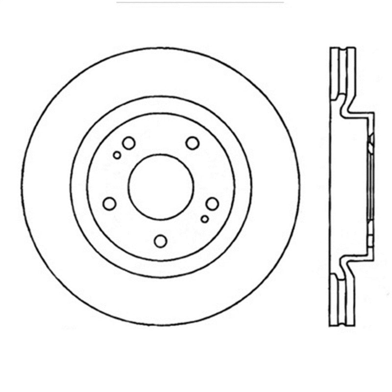 StopTech Power Slot 08-09 Evo 10 Slotted Left Front Rotor 126.46076SL