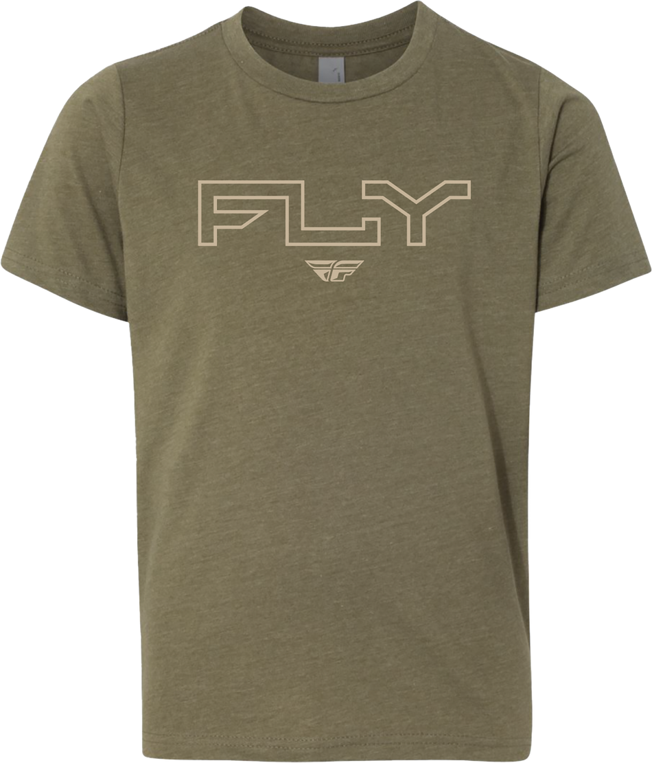 FLY RACING Youth Fly Edge Tee Military Green Yl 354-0312YL