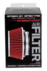 Spectre Adjustable Conical Air Filter 2-1/2in. Tall (Fits 3in. / 3-1/2in. / 4in. Tubes) - Red 8162
