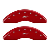 MGP 4 Caliper Covers Engraved Front & Rear MGP Red finish silver ch 25002SMGPRD