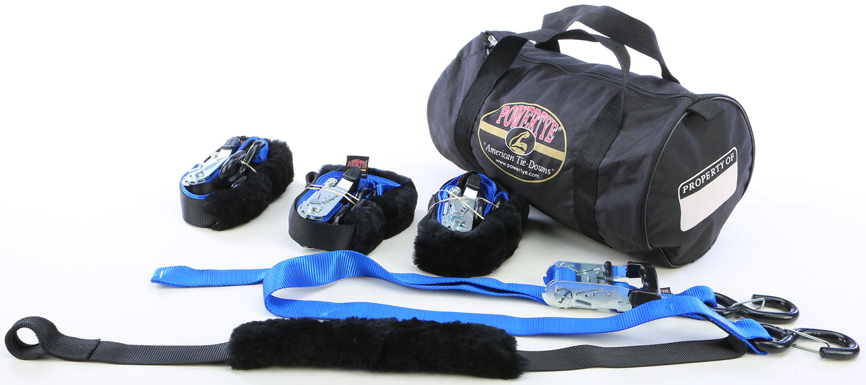POWERTYE Fat Strap Anhänger Kit Blau 1,5"X6,5' TRAILERKIT-83